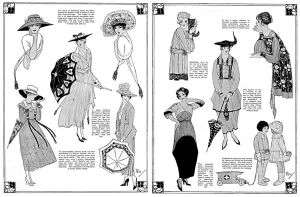 Wells Prints: Becoming fashions combined with true economy, WW1