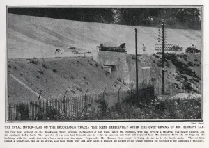 Motor Prints: Fatal motor race at Brooklands, 1907