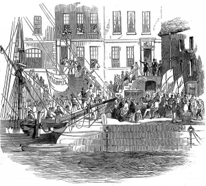 Dock Prints: Father Matthew Leaving Cork for America, 1849