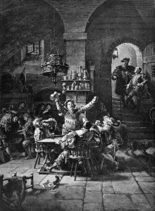 Christianity Prints: Faust in Auerbachs Wine Cellar