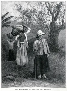 Cairo Prints: Female explorer Miss Hlawaczek on expedition, January 1894