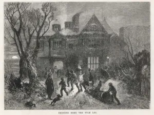 1854 Prints: Fetching the Yule Log
