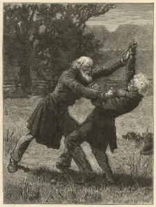 Field Prints: A fight between two elderly gentlemen ensues