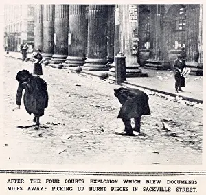Street Prints: Fighting in Dublin. After the Four Courts explosion which blew documents miles away