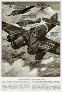 Bombing Prints: Fighting planes of the powers of Italy