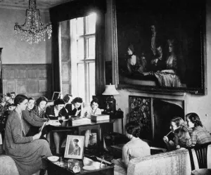 Ww Ii Prints: Finishing School for debutantes moves from abroad, 1939