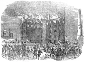Derby Prints: Fire at Derby silk mill