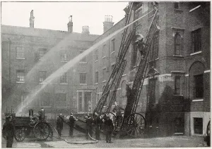 Fire Prints: Fire drill at Southwark headquarters. Date: 1896