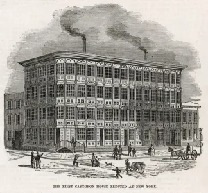 Cast Prints: First cast-iron house in New York