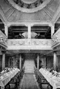 24th Prints: The first class dining hall, Interior from the lost liner, V