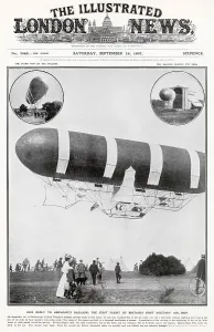 Early Prints: First Powered Airship - British Army Dirigible No 1
