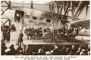 Croydon Prints: First regular air mail, England to Australia 1934