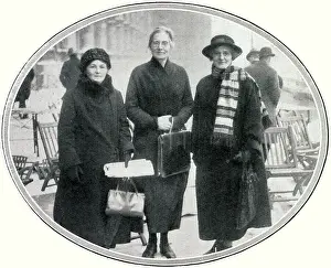 Britain Prints: The First Three Women Labour Party Members of Parliament on the Terrace of the Houses of Parliament