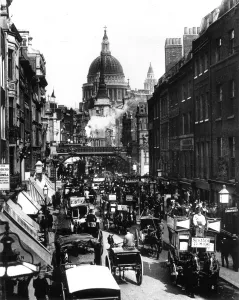 Drawn Prints: Fleet Street, London, c. 1894