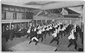 Lunch Prints: Fleet Street newspaper clerks exercising at lunch time