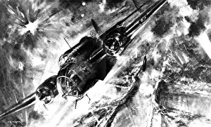 Lieutenant Prints: Flight-Lt. Learoyd attacking the Dortmund-Ems Canal; Second