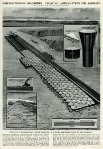 Science Prints: Floating landing strips for aircraft by G. H. Davis