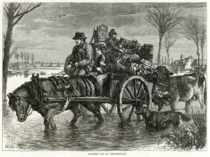 1869 Prints: Flooded out in Lincolnshire 1869