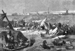 1861 Prints: FLOODING IN HOLLAND / 1861
