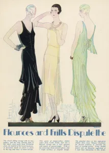 Illustrations Prints: Flounces and Frill Dispute the Favours of the Evening Mode