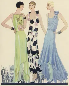 Line Prints: Flounces and a High Waist Line, by G. Sacy