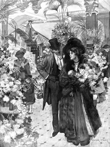 Shopping Prints: The Flower Department, Harrods, London, 1906