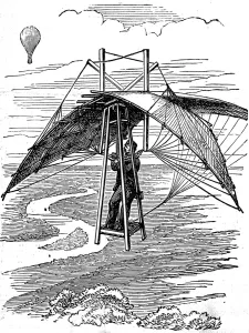 Invention Prints: Flying Mans Parachute, 1874