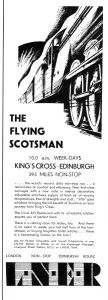 Restaurant Prints: Flying Scotsman advertisment