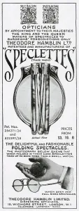 Mark Prints: Folding spectacles from Speclettes. Date: 1931