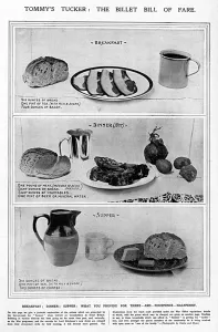 Feeding Prints: Food for billeted soldiers, WW1