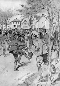Fair Prints: A football match played by troops during the battle of the A