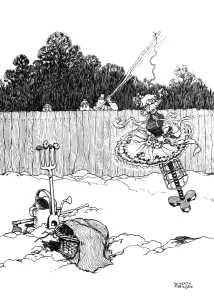 Horticultural Prints: Forcing the Murphies by Heath Robinson