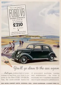Saloon Prints: Ford V8 advertisement