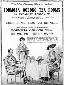 Cafe Prints: Formosa Oolong Tea Rooms advertisement, 1916