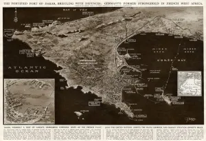 Base Prints: Fortified port of Dakar by G. H. Davis