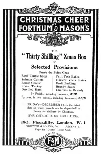 Mason Prints: Fortnum & Masons Christmas Box for soldiers, WW1