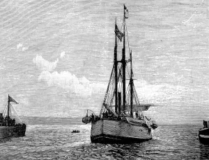 24th Prints: The Fram leaving Christiania, Norway, 1893