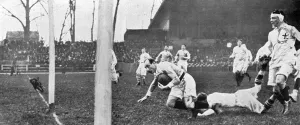 Rugby Prints: France v England rugby match 1914