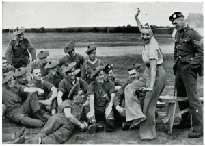 Actress Prints: Frances Day entetaining troops, September 1939