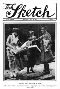 Helping Prints: Frances Day in London, ladies selling badges, WW1