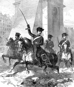 Defence Prints: Franco-Prussian War. The First German in Paris