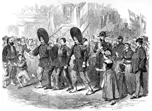 Prisoners Prints: Franco-Prussian War. First German Prisoners brought into Met