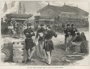 Pontoon Prints: Franco-Prussian War / French military train