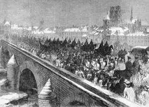 1871 Prints: Franco-Prussian War. The German Army crossing the Loire at O