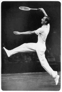 Fred Prints: Fred Perry returning a serve