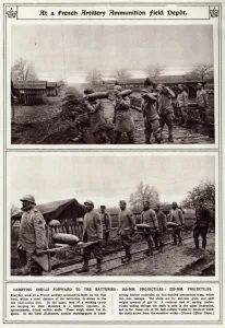 Carry Prints: French artillery ammunition field depot 1917