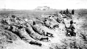 Defence Prints: French Colonial troops on the defence at Pervyse