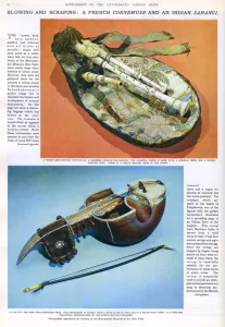 Museum Prints: A French cornemuse and an Indian sarangi