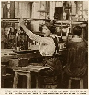 Powder Prints: French female munitions worker making powder primers 1916