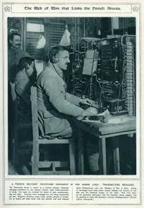 Telephone Prints: French military transmitting messages